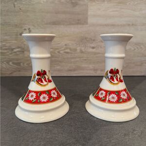 1990's Pair Christmas by Charlton Hall
Fine China Candle Holders Japan
